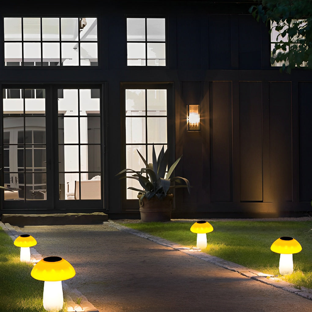 Mushroom Solar LED Outdoor Waterproof Lawn Light