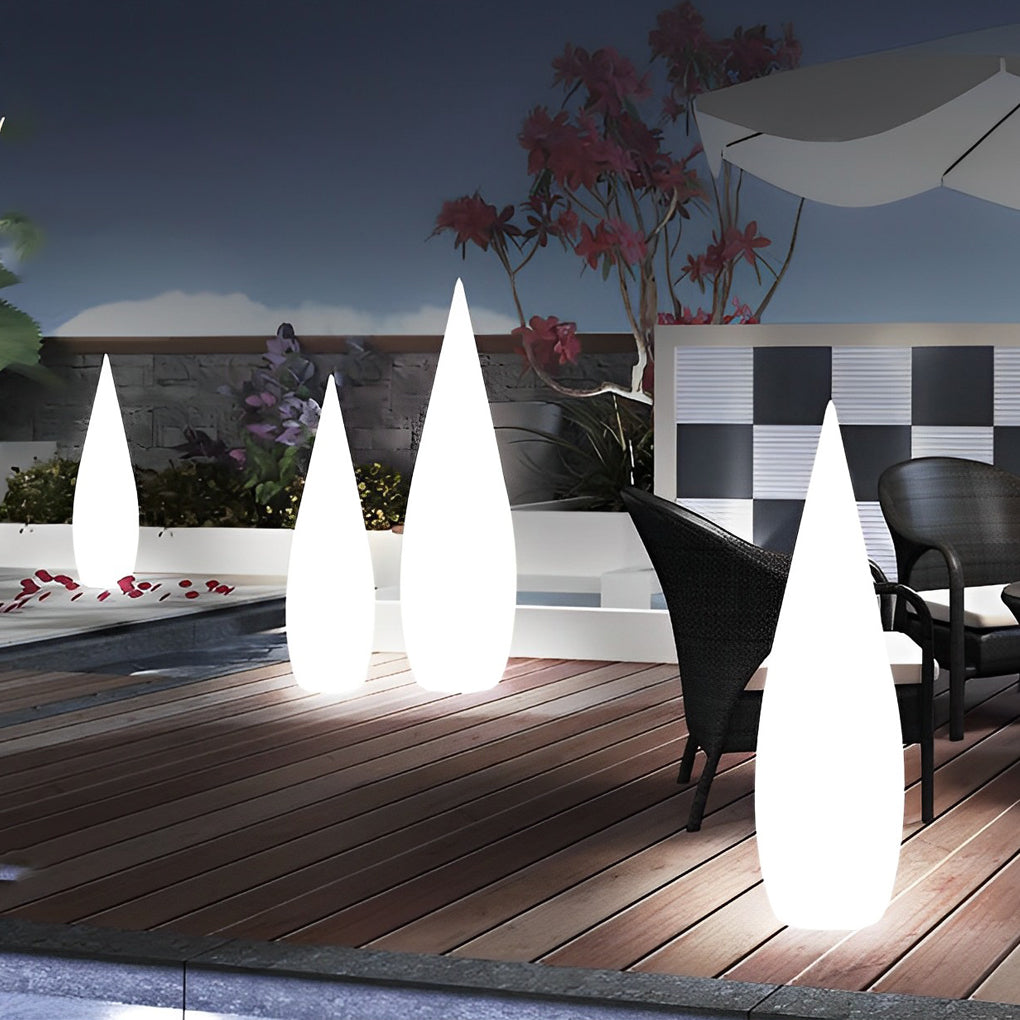 Three-Way Powered Water Drop LED Floor Lamp for Indoor &amp; Outdoor
