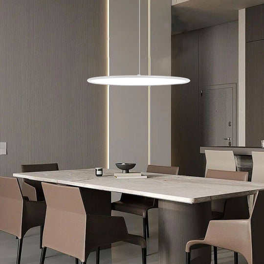 Minimalist Modern Circle Linear Industrial LED Pendant Light