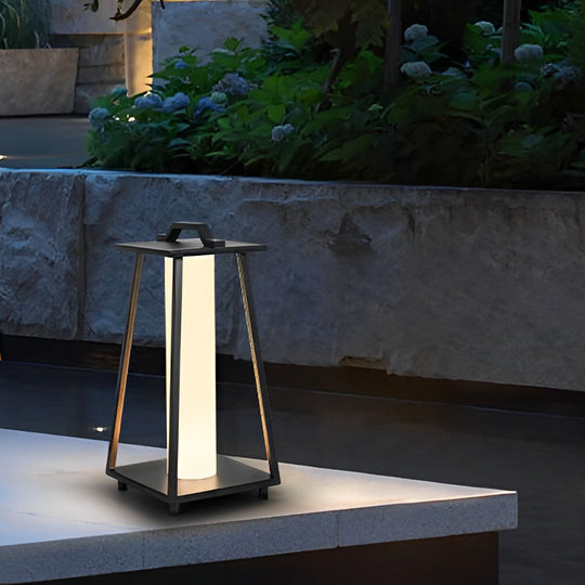 Portable Black LED Outdoor Floor Lamp – Waterproof &amp; Removable
