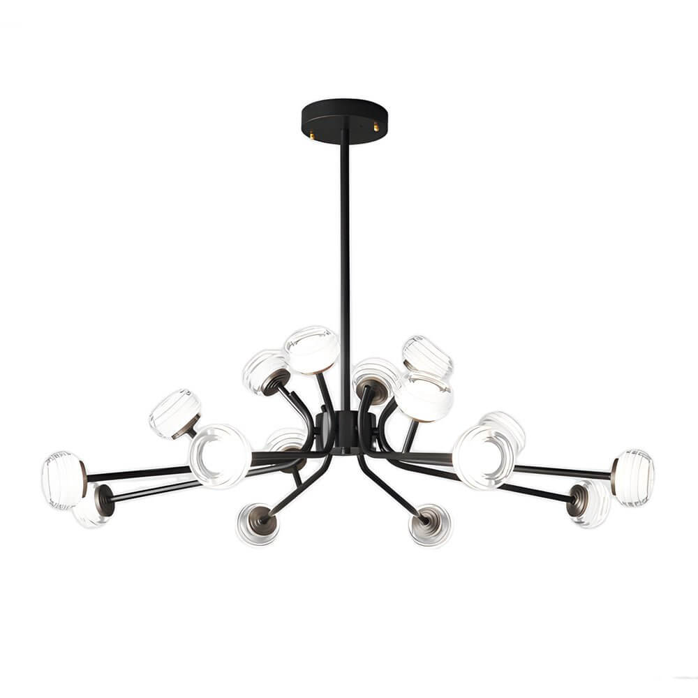 Black LED Sputnik Chandelier – 9 or 16 Light Options
