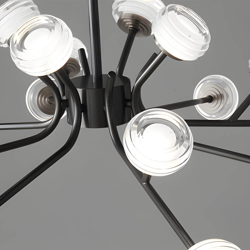 Black LED Sputnik Chandelier – 9 or 16 Light Options