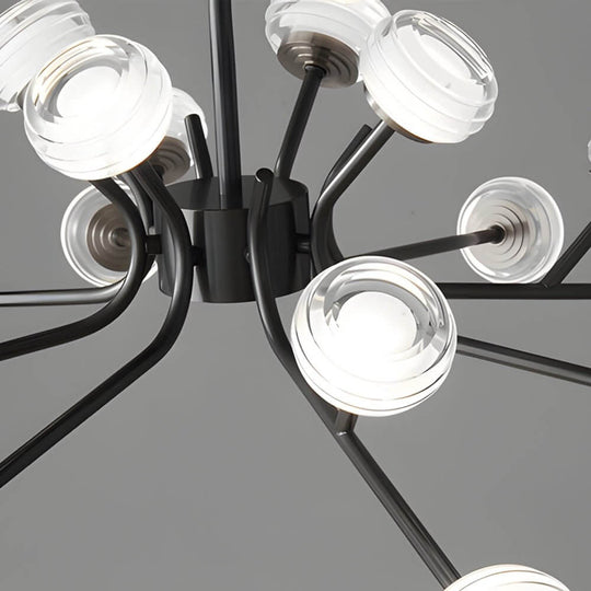 Black LED Sputnik Chandelier – 9 or 16 Light Options