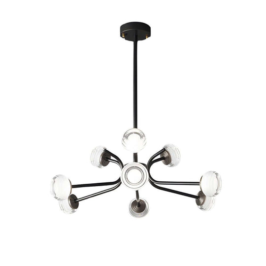 Black LED Sputnik Chandelier – 9 or 16 Light Options