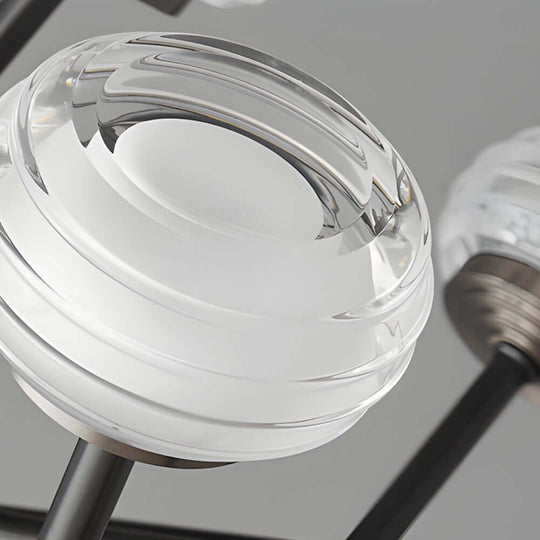 Black LED Sputnik Chandelier – 9 or 16 Light Options
