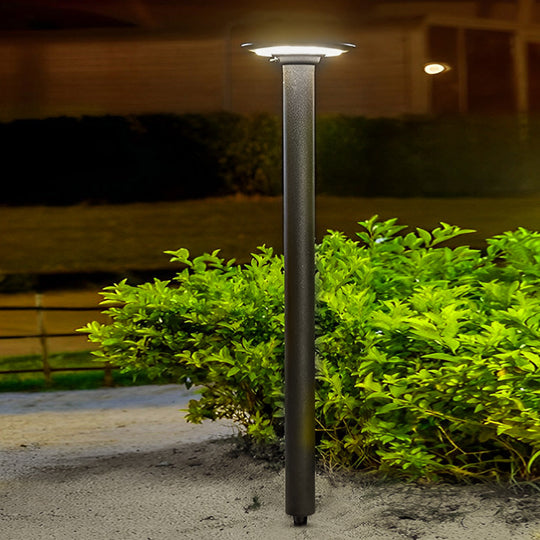 Round LED Solar Garden Light with Intelligent Light-Control &amp; Waterproof Design