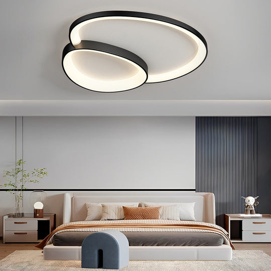 Creative Geometric Line Three Step Dimming LED Modern Ceiling Light