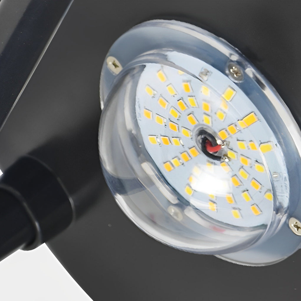 Intelligent Modern Solar LED Lamp Post – Outdoor Waterproof Round Light