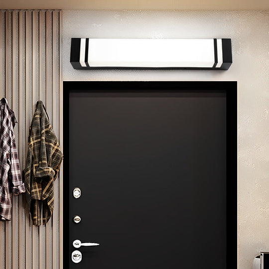 Rectangle Modern Waterproof LED Black Outdoor Wall Lighting