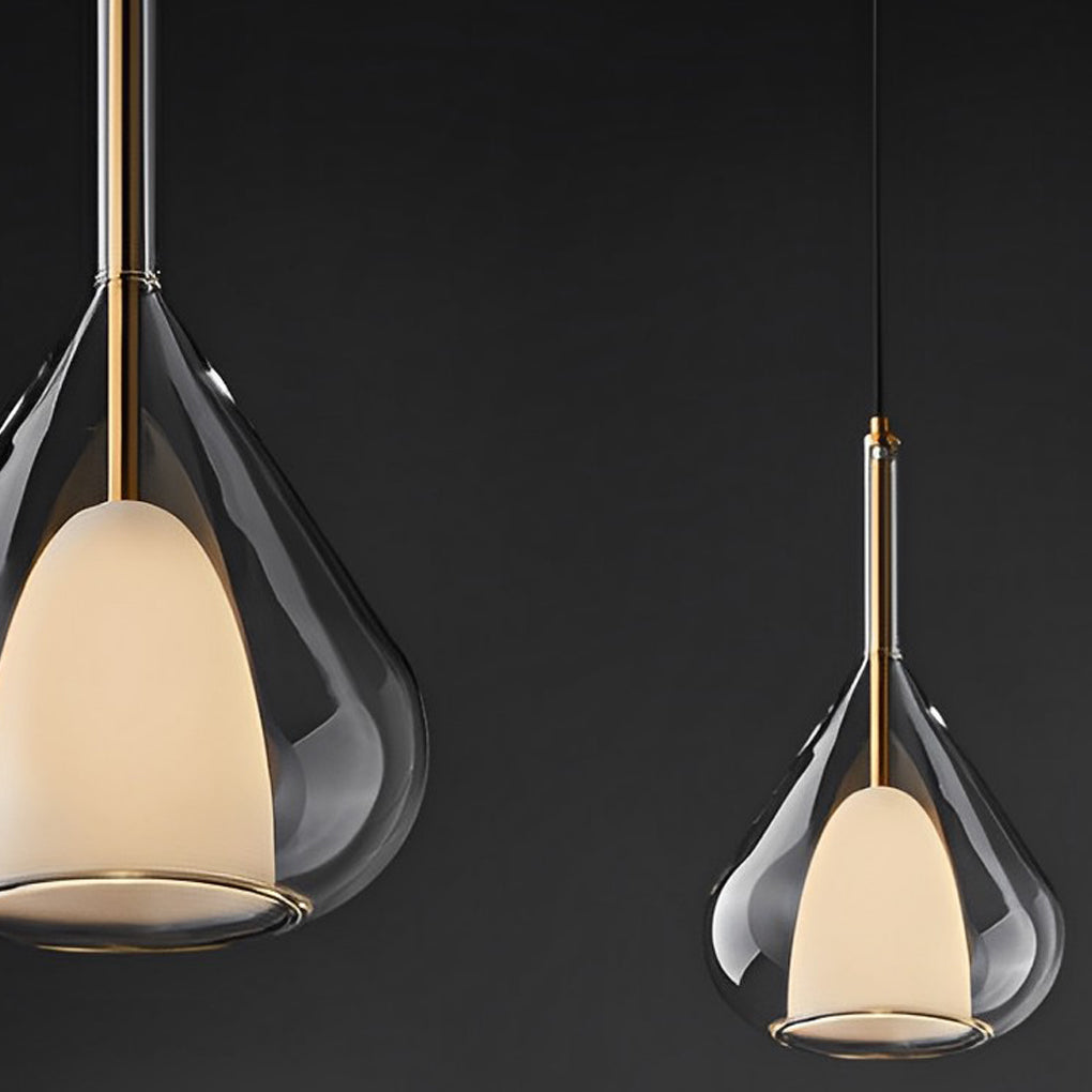 Raindrop Creative Double Layers Glass Nordic Pendant Light