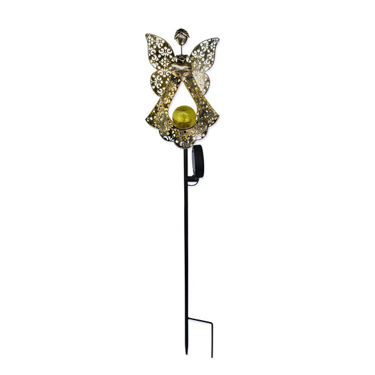 Mystical Moon &amp; Sun Flame Iron Hollow Projector Solar Garden Light