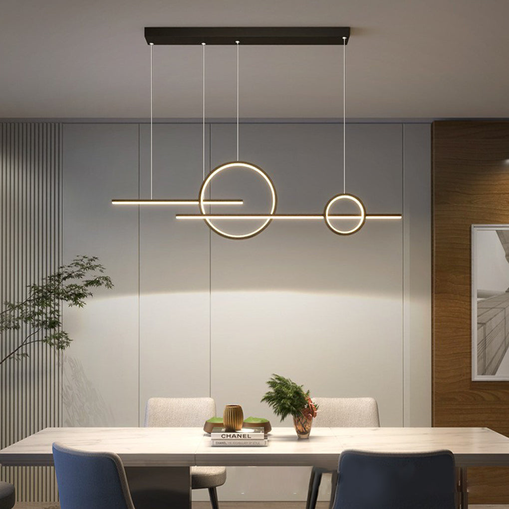 Circles Three-Step &amp; Stepless Dimmable LED Chandelier