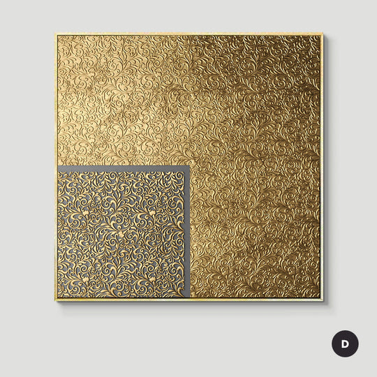 Abstract Geometric Formations Square Canvas Wall Art