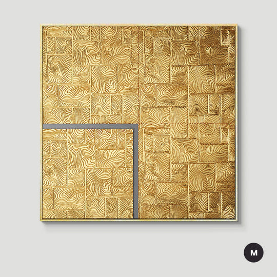 Abstract Geometric Formations Square Canvas Wall Art