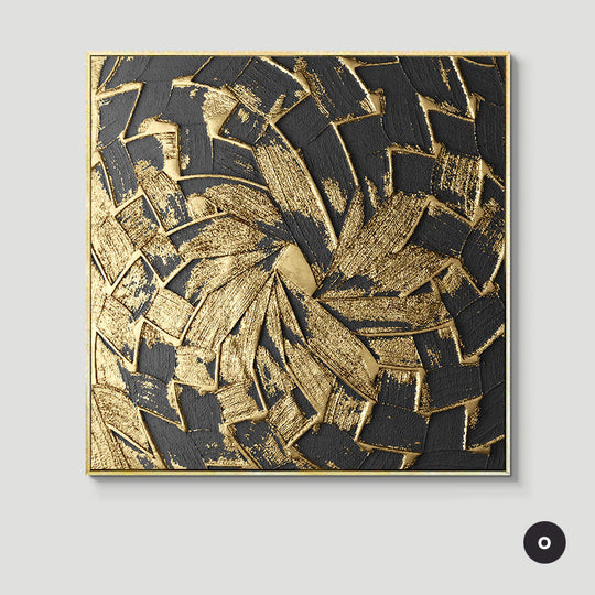 Abstract Geometric Formations Square Canvas Wall Art