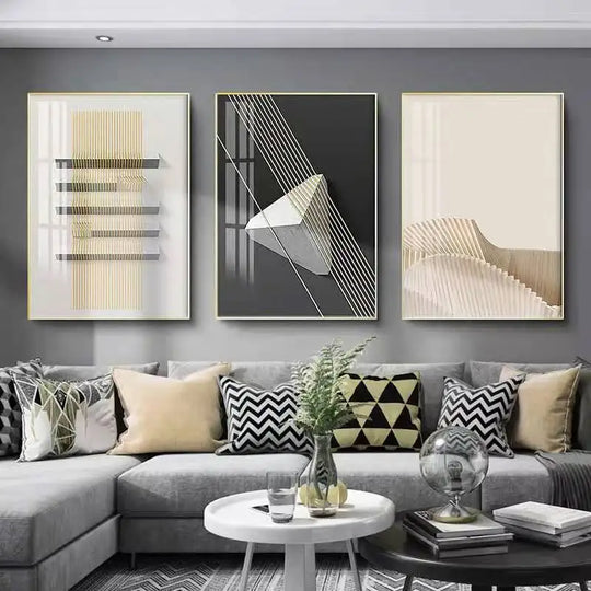 Abstract Geometric Modern Aesthetics Canvas Wall Art