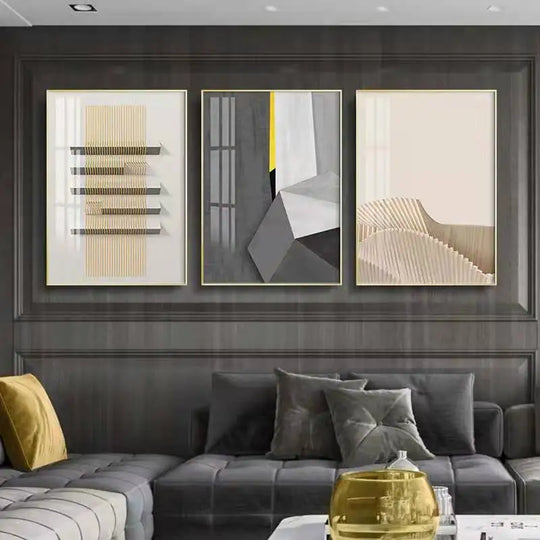 Abstract Geometric Modern Aesthetics Canvas Wall Art