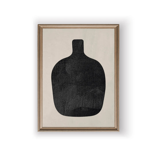Abstract Still Life Vases Minimalist Canvas Wall Art Print