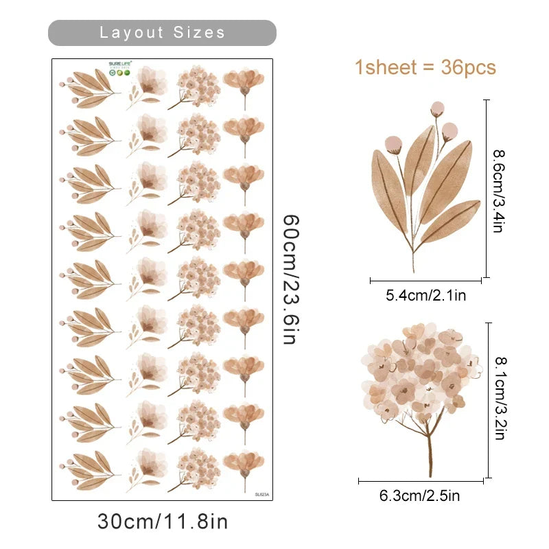 Bees Flowers Wall Stickers