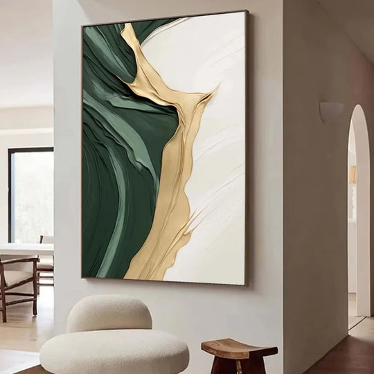 Large Abstract Flowing Textural Canvas Wall Art