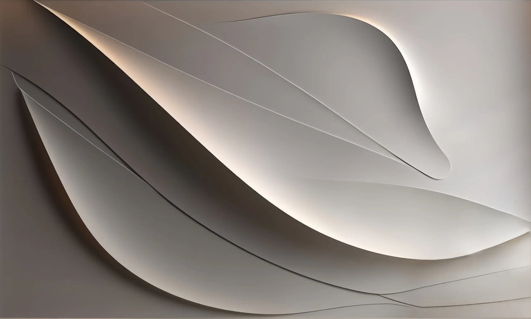 Modern Abstract Flowing Wavy Canvas Wall Art Print