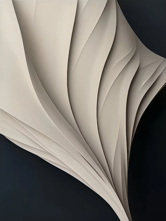 Modern Abstract Flowing Wavy Canvas Wall Art Print