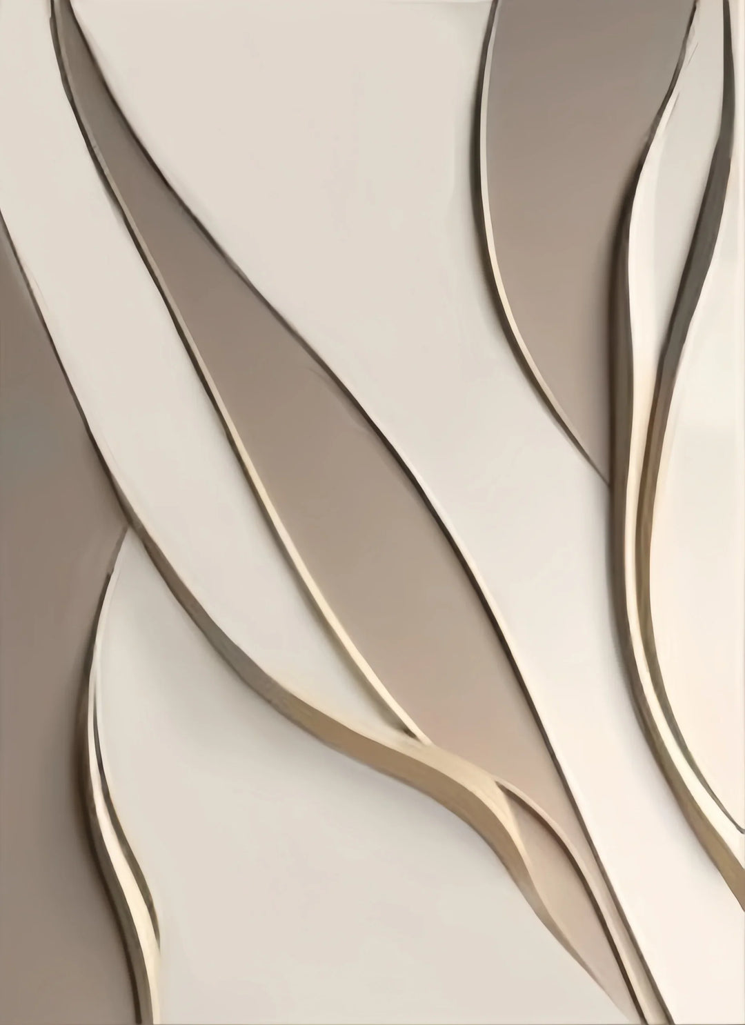 Modern Abstract Flowing Wavy Canvas Wall Art Print