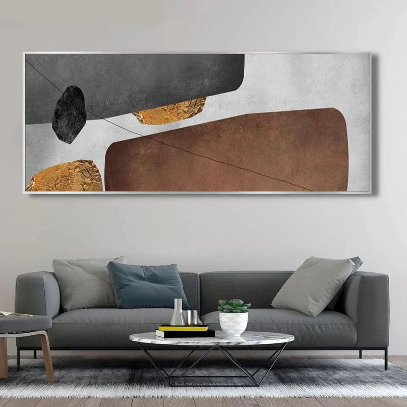 Wide Format Bold Color Abstract Canvas Wall Art Set