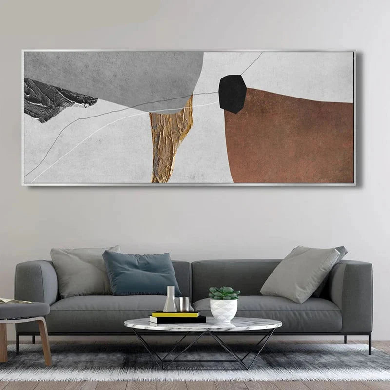 Wide Format Bold Color Abstract Canvas Wall Art Set