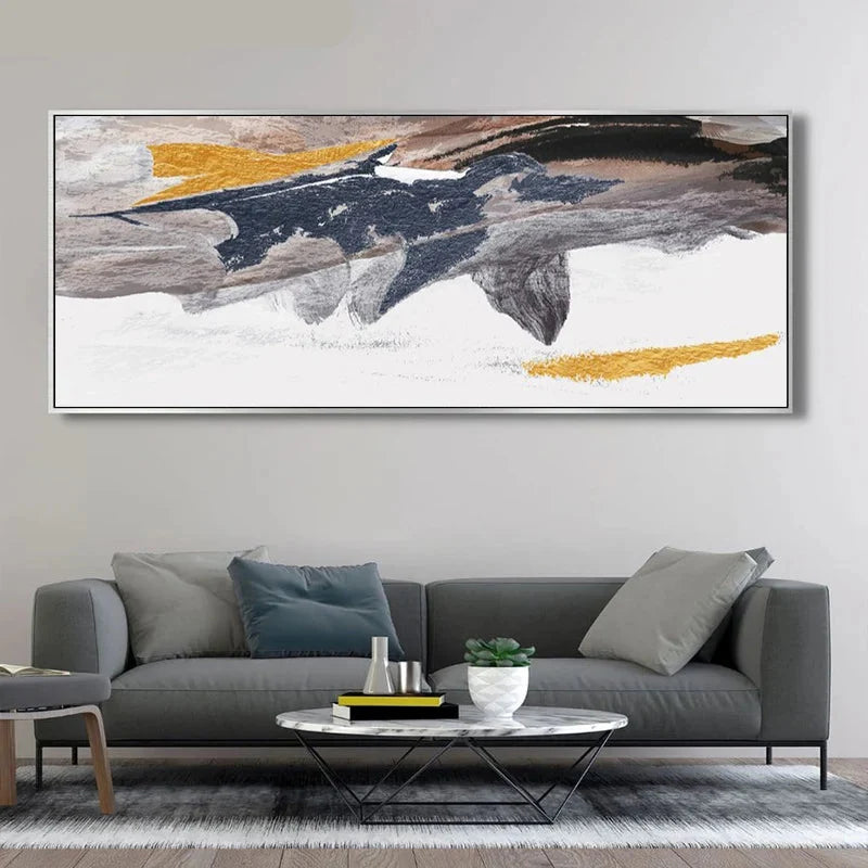 Wide Format Bold Color Abstract Canvas Wall Art Set