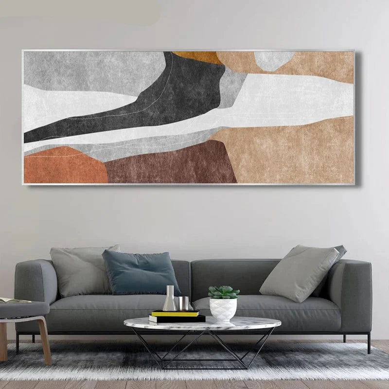 Wide Format Bold Color Abstract Canvas Wall Art Set