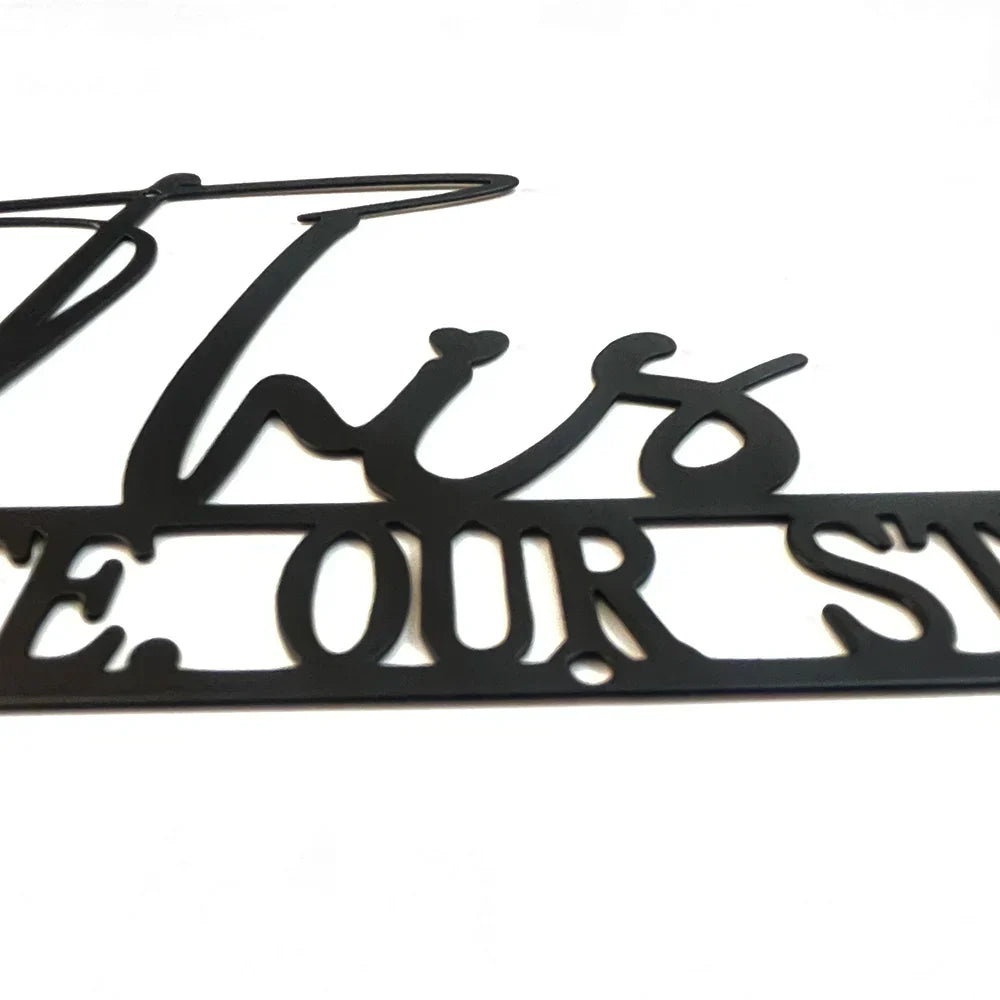 This Is Us Black Metal Typographic Wall Art Decor