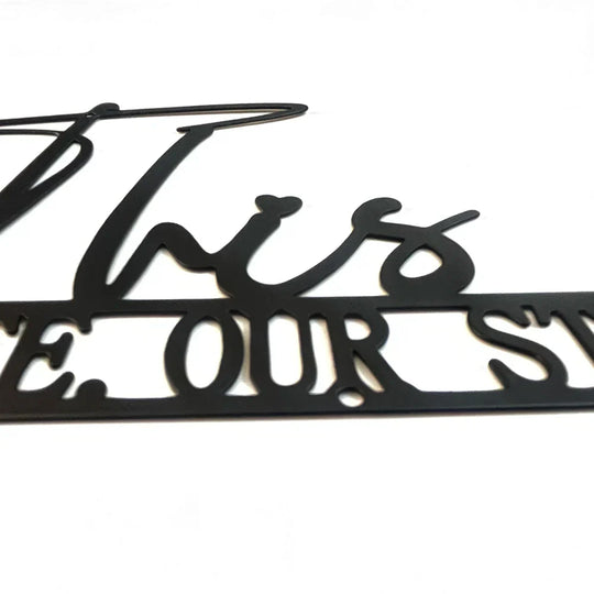 This Is Us Black Metal Typographic Wall Art Decor