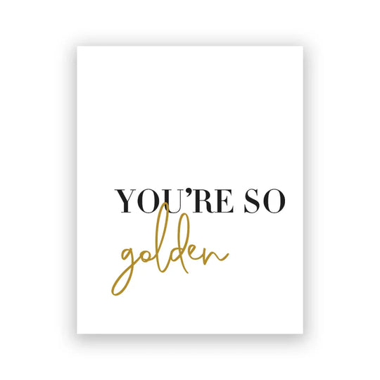 Black White Golden Affirmation Quote Canvas Wall Art