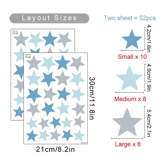 Blue Moon Teddy Bear Wall Stickers