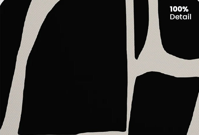 Striking Bold Abstract Minimalist Black White Canvas Wall Art Unframed