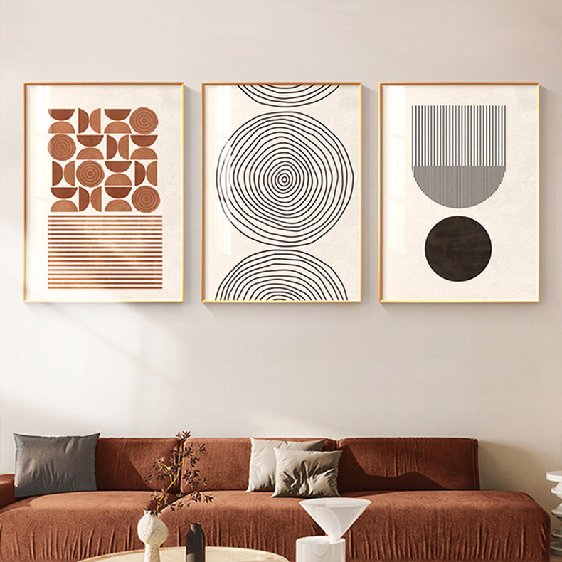 Colorful Minimalist Abstract Geometric Canvas Wall Art Unframed
