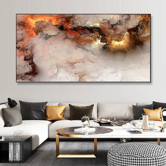 Colorful Abstract Alien Cloud Canvas Wall Art