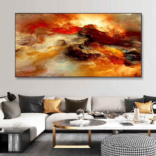 Colorful Abstract Alien Cloud Canvas Wall Art