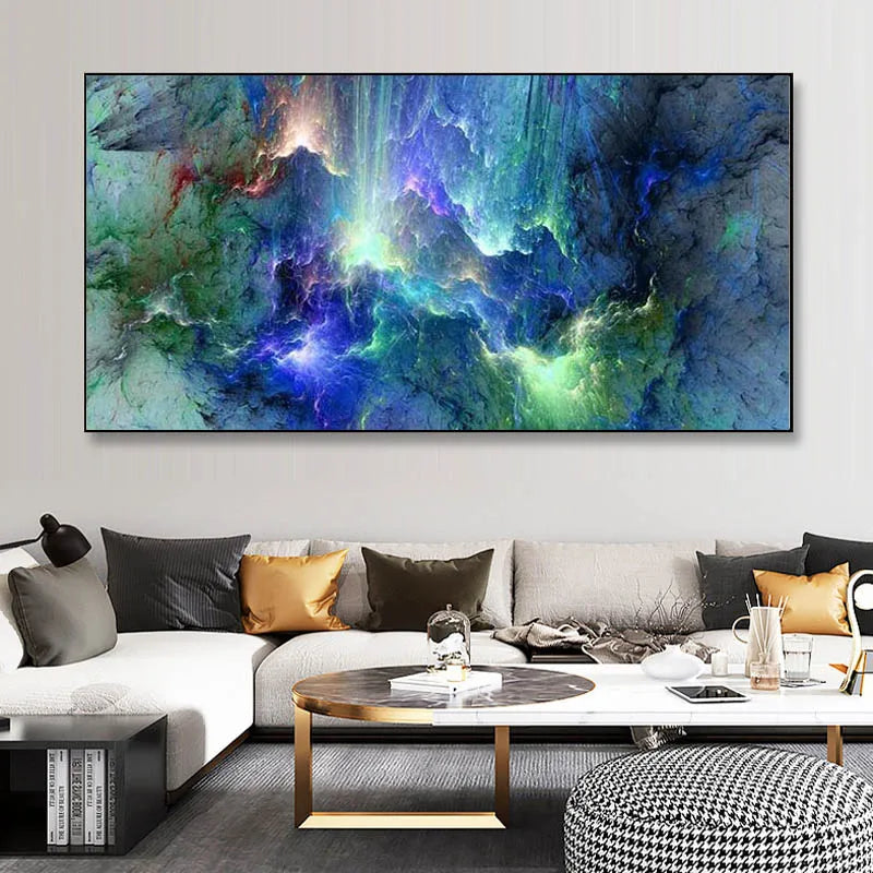 Colorful Abstract Alien Cloud Canvas Wall Art