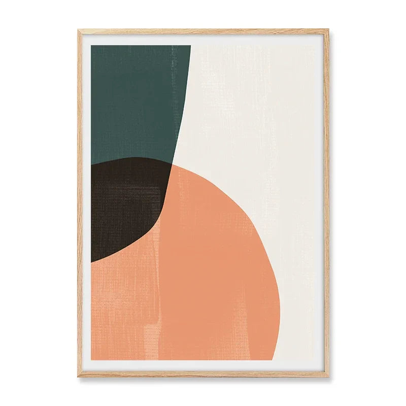 Colorful Abstract Geometric Canvas Wall Art Print