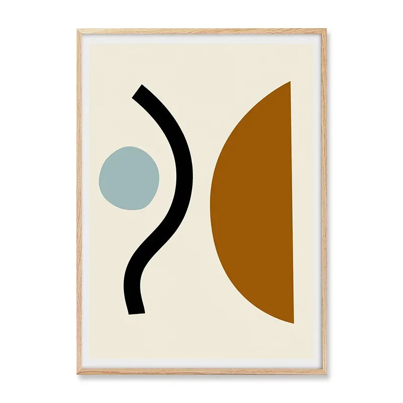 Colorful Abstract Geometric Canvas Wall Art Print