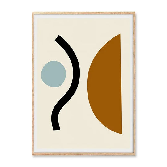Colorful Abstract Geometric Canvas Wall Art Print