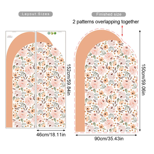 Colorful Floral Arch Wall Mural