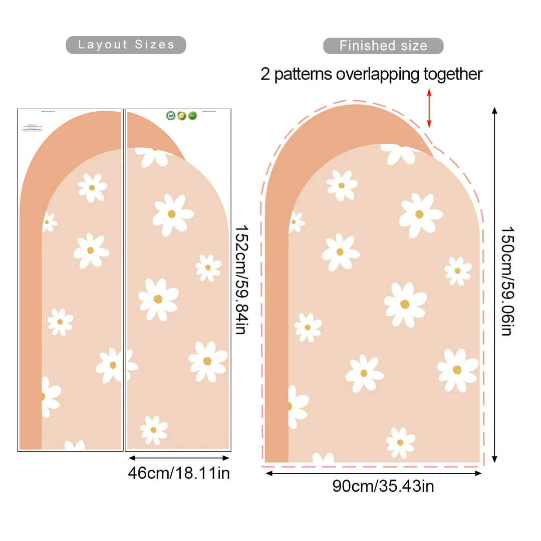 Colorful Floral Arch Wall Mural