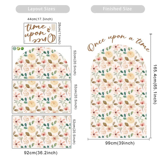 Colorful Floral Arch Wall Mural