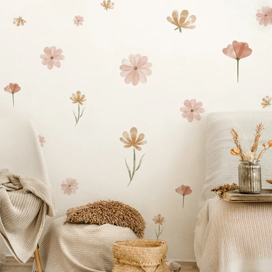 Colorful Wild Meadow Flower Wall Decals