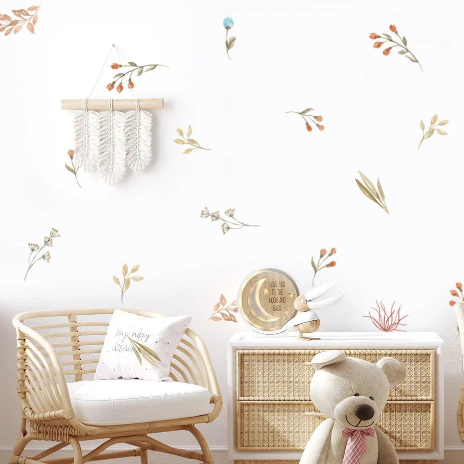 Colorful Wild Meadow Flower Wall Decals