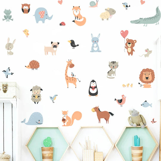 Cute Cartoon Animal Wall Stickers