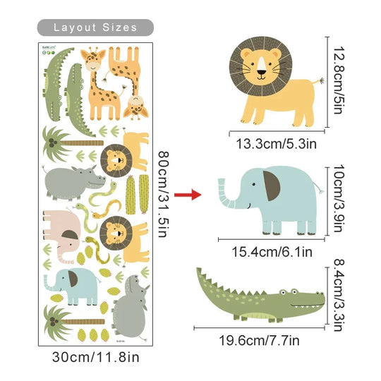 Cute Cartoon Animal Wall Stickers